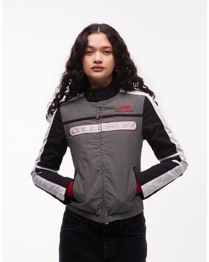 Collusion – gepolsterte, mehrfarbige motocross-jacke - Schwarz