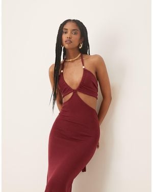 Pretty Lavish – candice – neckholder-maxikleid - Rot