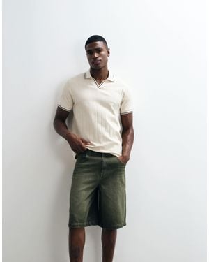 ASOS Regular Fit Revere Polo With Contrast Tipping - White