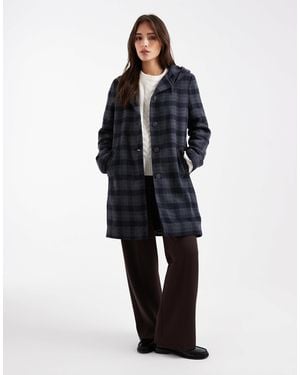 Mango Teen Tailored Hooden Coat - Blue