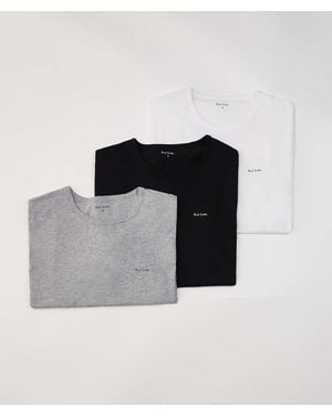 Paul Smith 3 Pack Cotton Regular T-shirt - Black