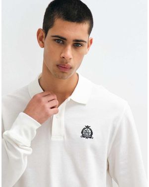 Nike Club Poloshirt Met Lange Mouwen - Wit