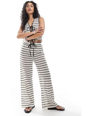 esmé studios Esmee Exclusive Tie Front Beach Pants - White