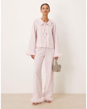 Sister Jane Wonder Cotton Blend Tulle Trim Trouser Co-ord - Pink
