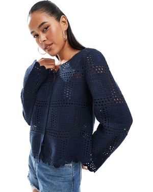 Object Crochet Cardigan - Blue