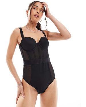 DKNY Mesh Bodysuit - Black