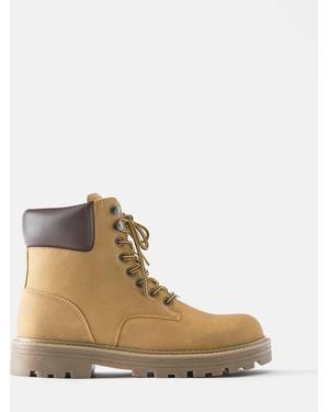 Pull&Bear Schnürstiefel mit detail - Braun