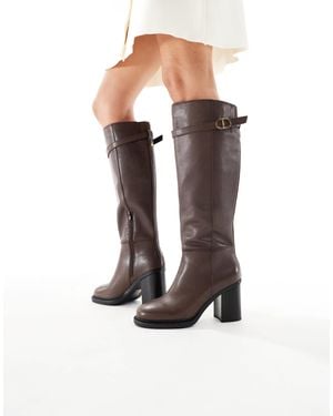 ALDO Curculios Block Heel Round Toe Knee Boots - Black