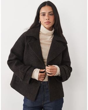 Abercrombie & Fitch Wool Blend Jacket - Black