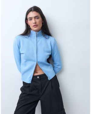 Collusion Kompakte strickjacke mit reißverschluss - Blau