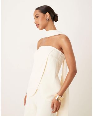 ASOS – elegantes, trägerloses oberteil - Weiß