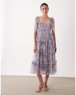 lace and beads grey dress Rent Lace & Beads Wrapped Tulle Mini Dress In Light Grey