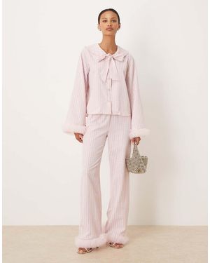 Sister Jane Wonder Cotton Blend Tulle Trim Trouser Co-ord - Pink