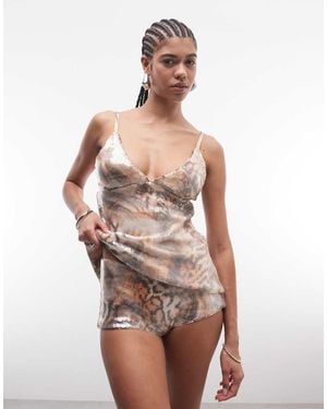 AFRM Rose Sequin Mesh Hot Trousers - Multicolour