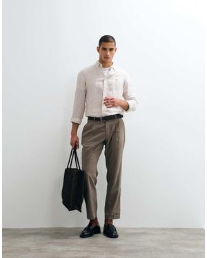 Mango Modal Rich Pleat Front Tailored Toruser - White
