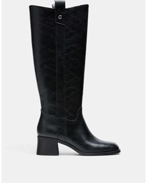 Stradivarius Stiefel mit blockabsatz - Schwarz