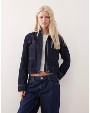 Collusion Denim 00s Hooded Jacket - Blue