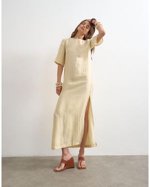 TOPSHOP T-shirt Maxi Dress - Natural