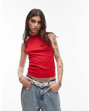 TOPSHOP Slim Tank - Red