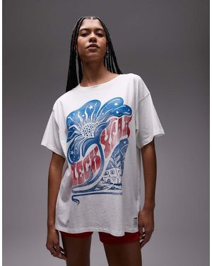 Wrangler Camiseta Blanca Extragrande Con Diseño Estampado De X Lainey Wilson-Blanco - Gris