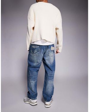 Aape By A Bathing Ape Aape By A Bathing Ape Loose Fit Denim Jeans - Blue