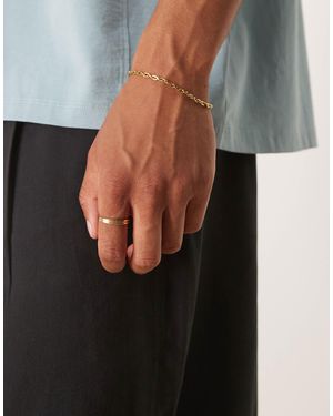 ASOS Bracelet chaîne style corde en acier inoxydable résistant à l'eau - Noir