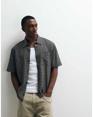 Hollister Boxy Cropped Short Sleeve Shirt - Grey