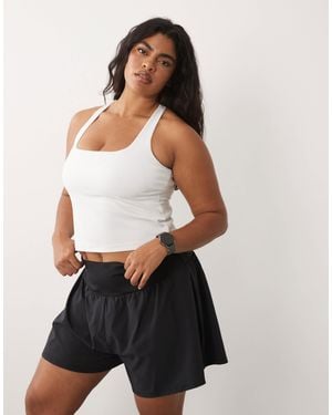 4505 Curve Floaty Running Short With Jersey Liner - White