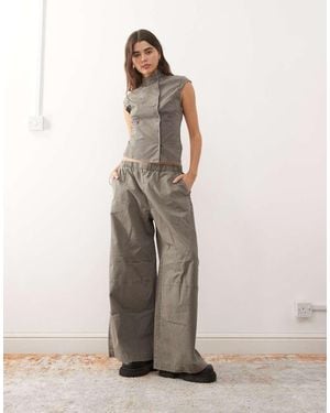 Weekday Co-Ord Super Baggy Balloon Fit Trousers - Natural