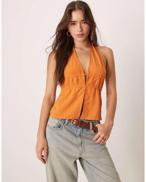 Motel Katya Halter Top - Orange