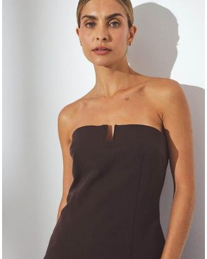 NA-KD Tailored Plunge Longline Corset - Grey
