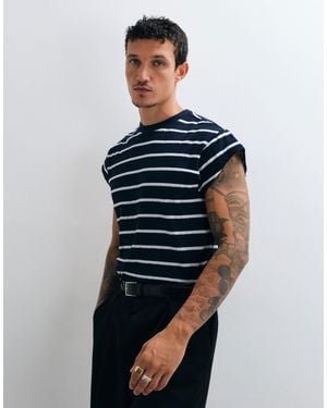 ASOS T-shirt mit normaler passform, kappärmeln, - Blau