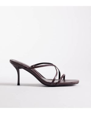 SIMMI Simmi London Wide Fit Eleanor Strappy Heeled Mule Sandals - White
