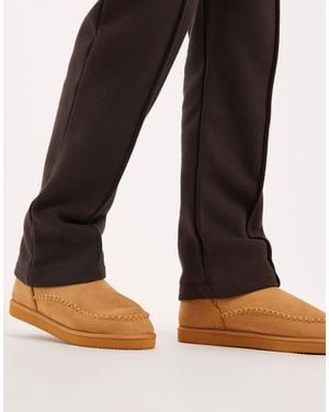 Jack & Jones Chunky Faux Suede Slipper Boot - Brown