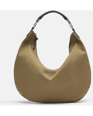Pull&Bear Tote Tas Met Ringvormige Studs - Grijs