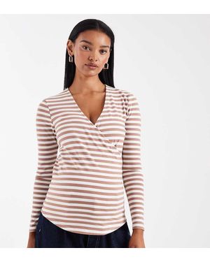 ONLY Wrap Top - Brown