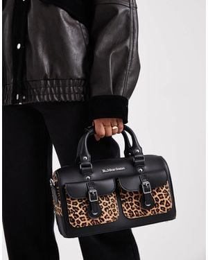 Dr. Martens Dr. martens – henkeltasche mit leopardenmuster und kunstfell-detail - Schwarz