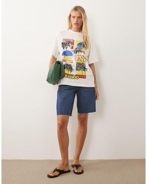 ASOS Oversized T-shirt With Vintage Florida Orlando Graphic - Blue