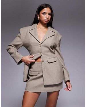 Wanderdoll Farron Wool Pelmet Mini Skirt Co-ord - Grey