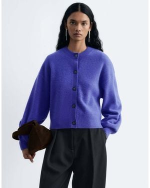 & Other Stories Boiled Wool Cardigan - Blue