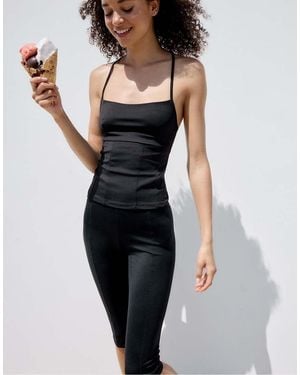 Stradivarius Corset-detail Top - Black