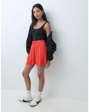 Nike Knife Pleat Skirt - Red