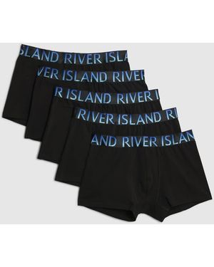 River Island Ri Ombre Pack Of 5 Trunks - Black