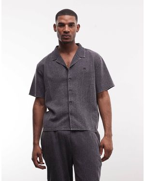 Good For Nothing Co-ord Short Sleeve Shirt - Blue