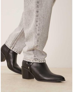 ASOS Botines Chelsea Negros Con Tacón Cubano De
