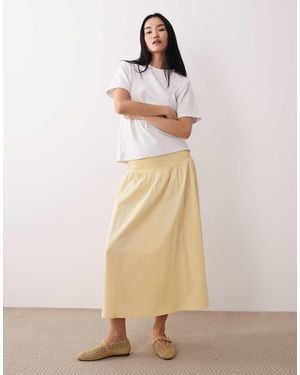 Wednesday's Girl Floaty Midaxi Skirt - Natural