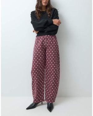 Miss Selfridge Vaquero Barrel Leg De Marrones-Marrón - Morado