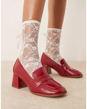 New Look Heeled Loafers - Red