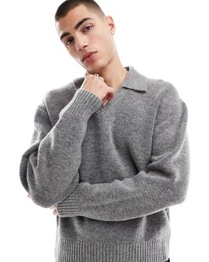 Bershka – oversized-pullover - Grau