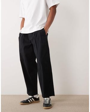 Abercrombie & Fitch – weite hose aus popeline - Weiß